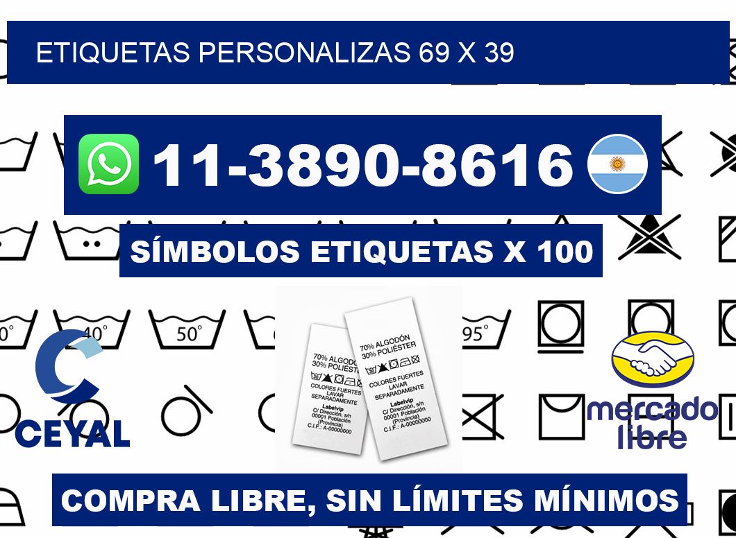 ETIQUETAS PERSONALIZAS 69 x 39