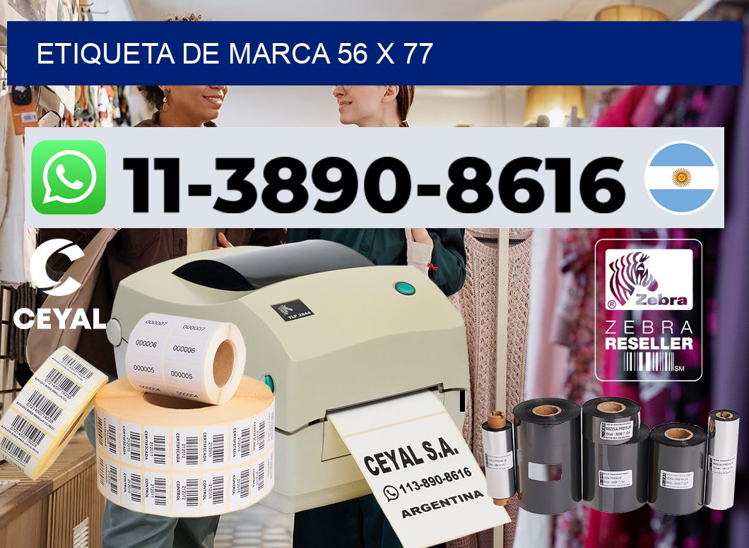 Etiqueta de marca 56 x 77