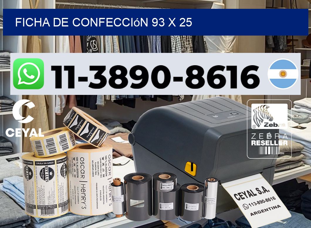 Ficha de confección 93 x 25