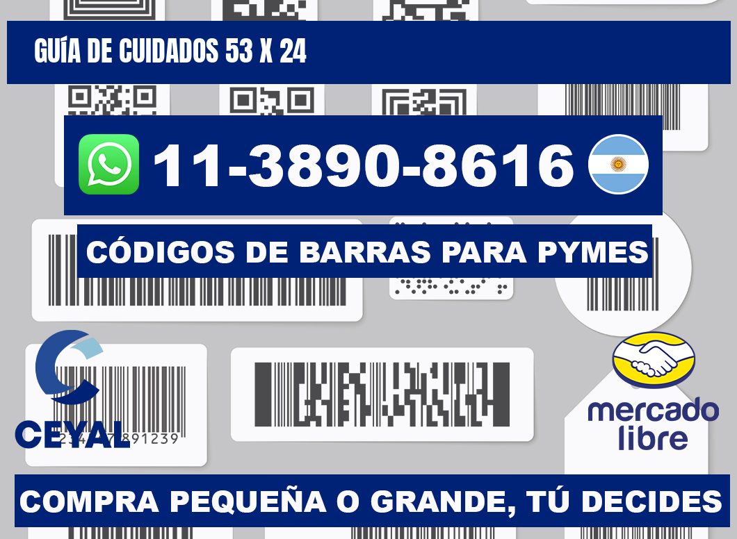 Guía de cuidados 53 x 24