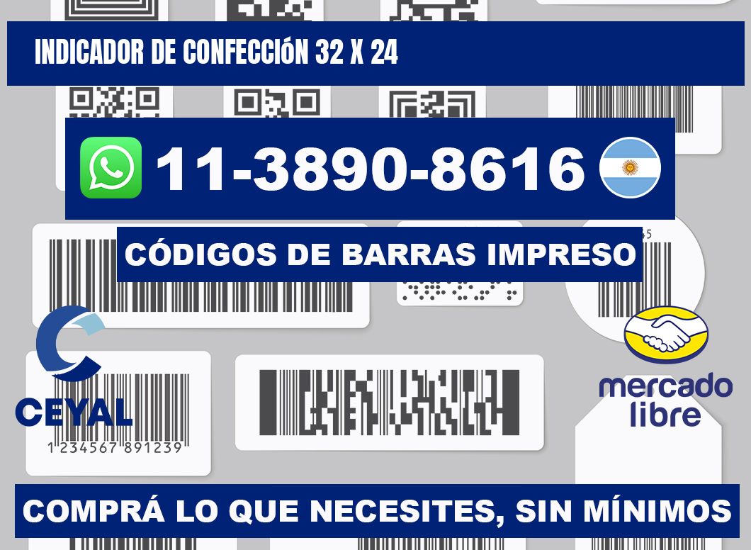 Indicador de confección 32 x 24