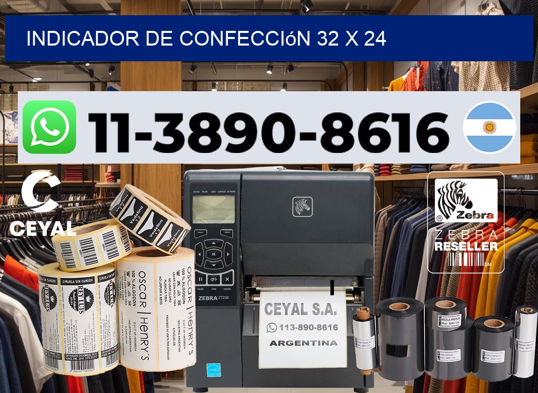 Indicador de confección 32 x 24
