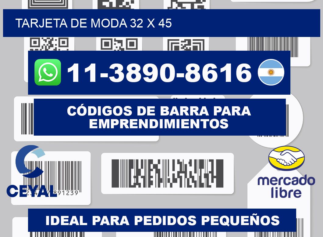 Tarjeta de moda 32 x 45