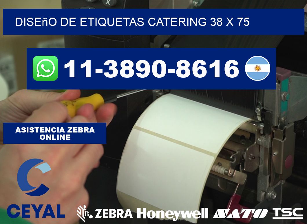 diseño de etiquetas catering 38 x 75