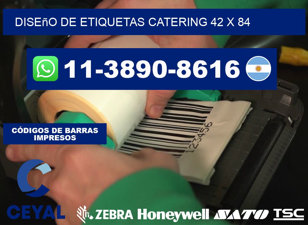 diseño de etiquetas catering 42 x 84