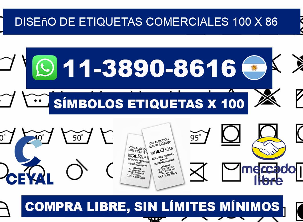 diseño de etiquetas comerciales 100 x 86