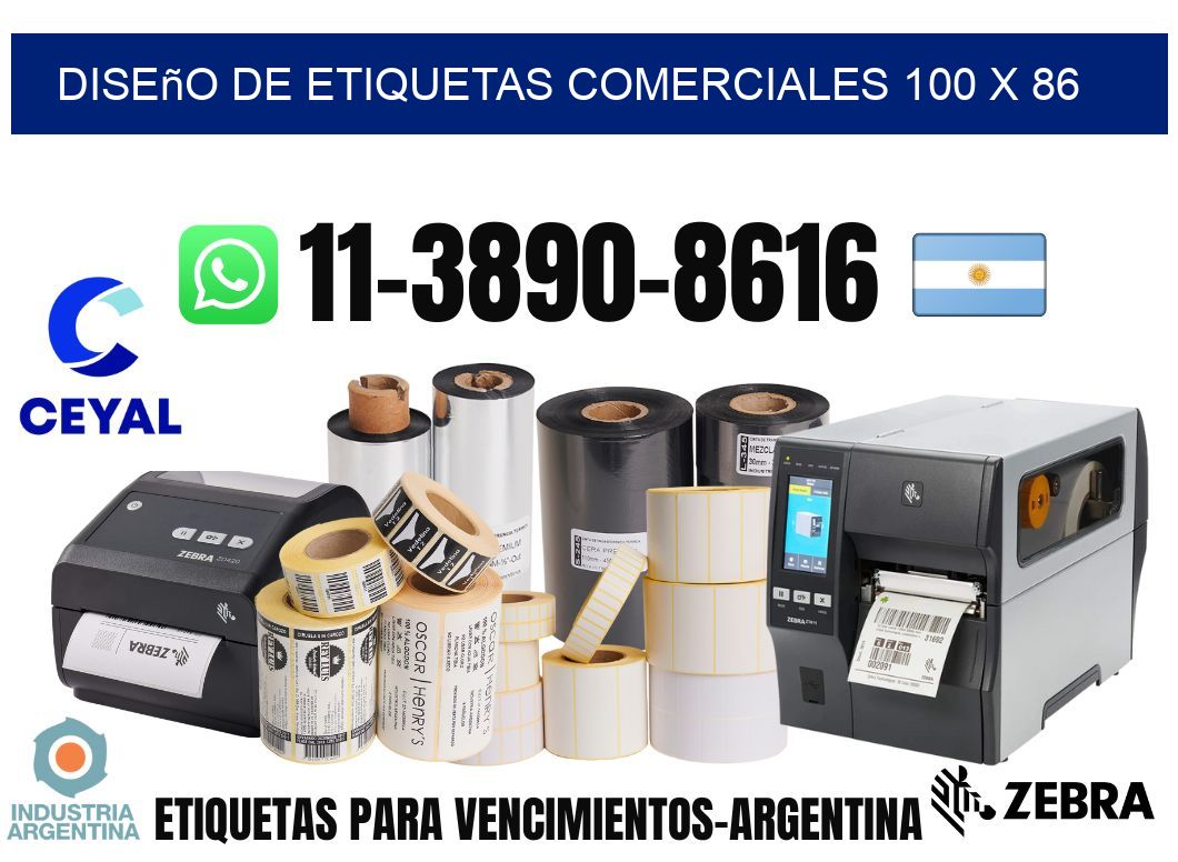 diseño de etiquetas comerciales 100 x 86