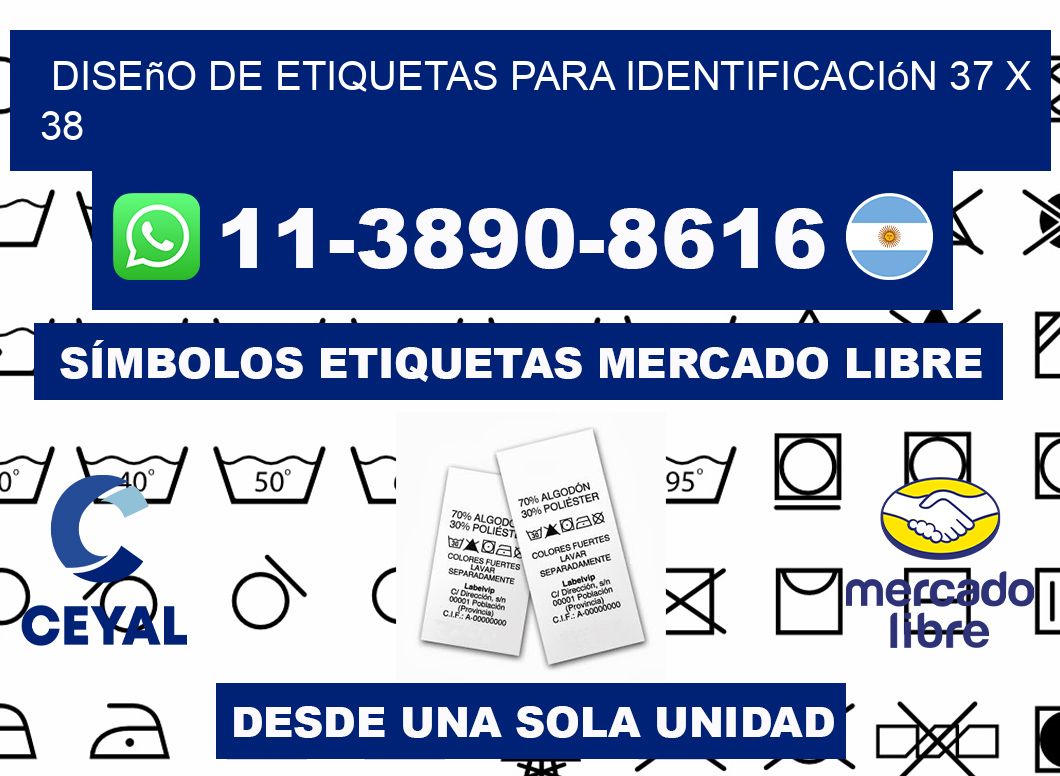 diseño de etiquetas para identificación 37 x 38