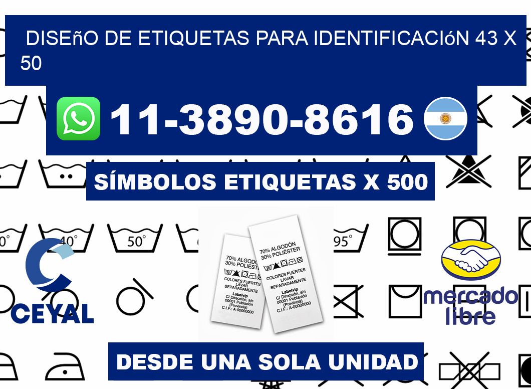 diseño de etiquetas para identificación 43 x 50