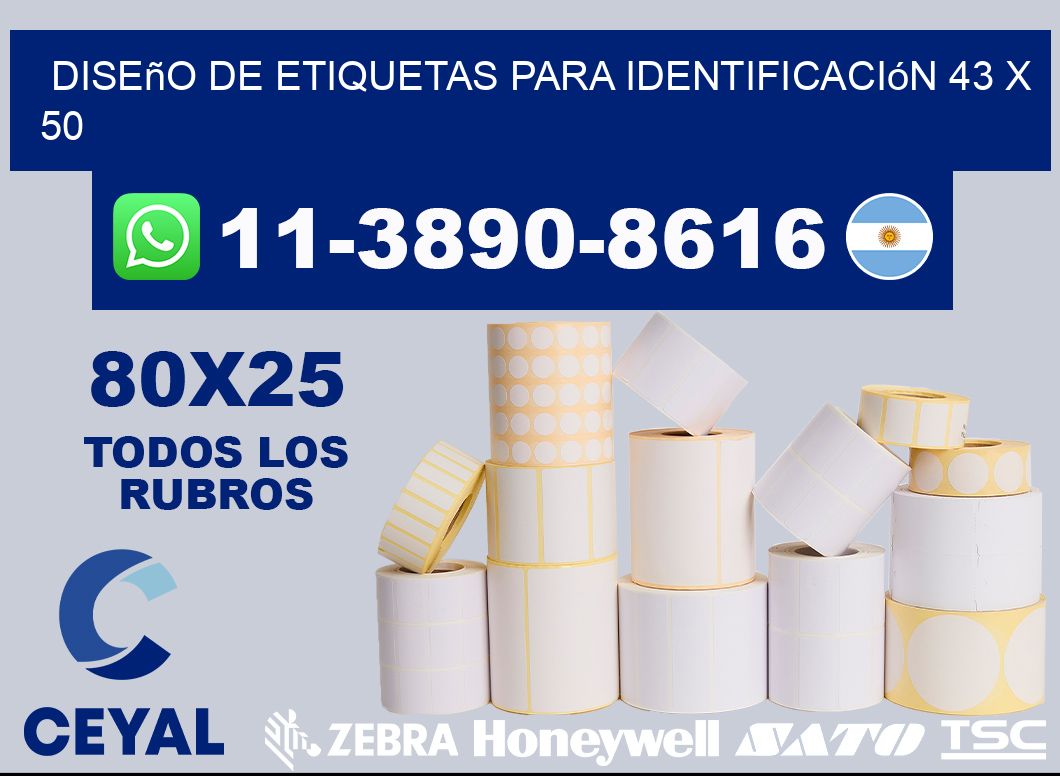 diseño de etiquetas para identificación 43 x 50