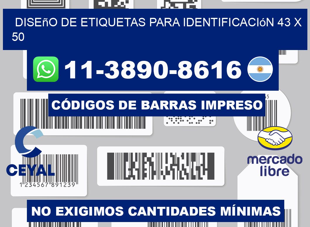 diseño de etiquetas para identificación 43 x 50