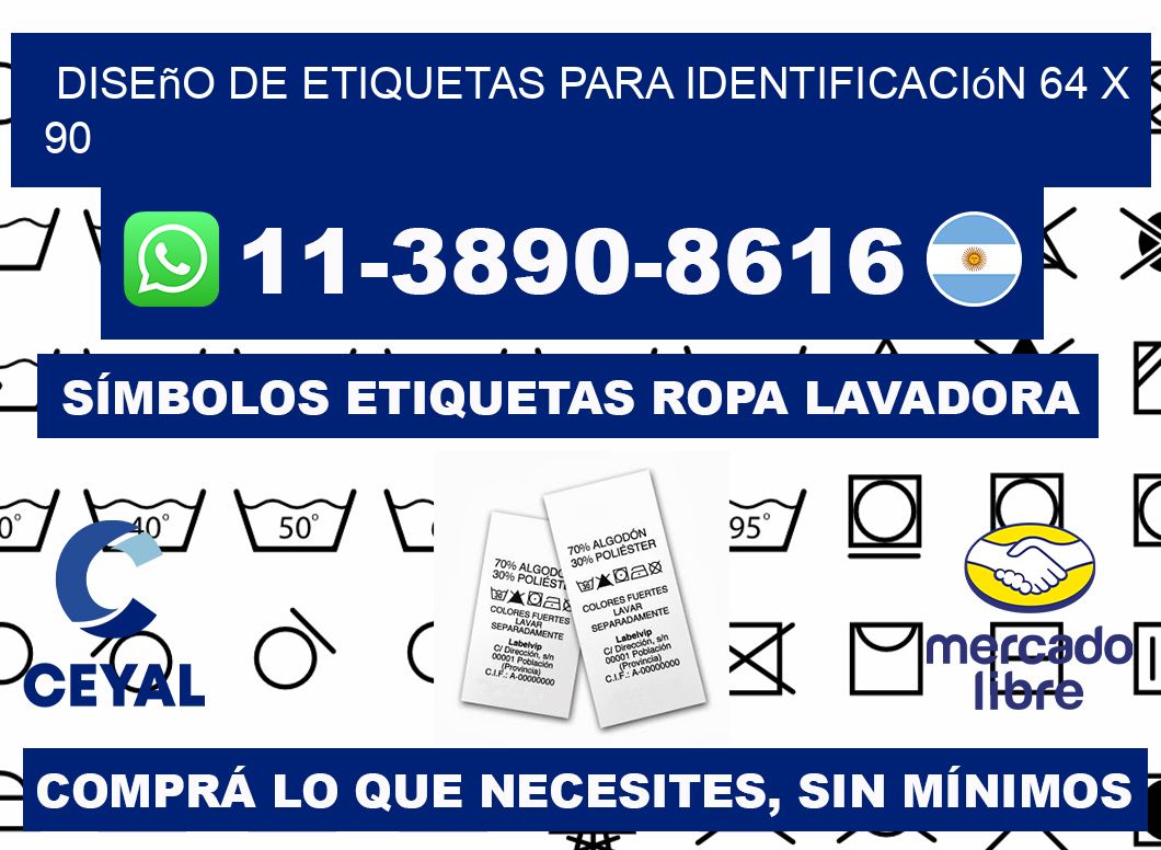 diseño de etiquetas para identificación 64 x 90