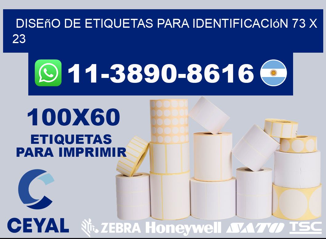 diseño de etiquetas para identificación 73 x 23