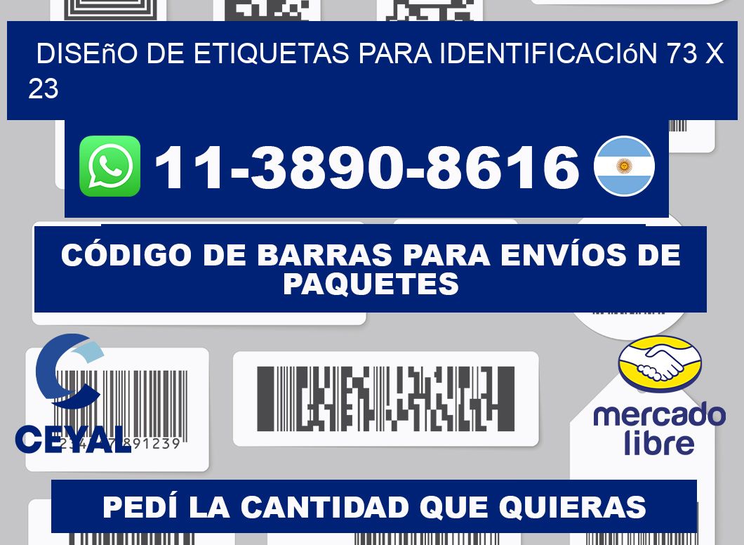 diseño de etiquetas para identificación 73 x 23