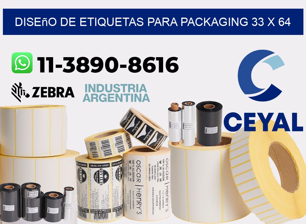 diseño de etiquetas para packaging 33 x 64