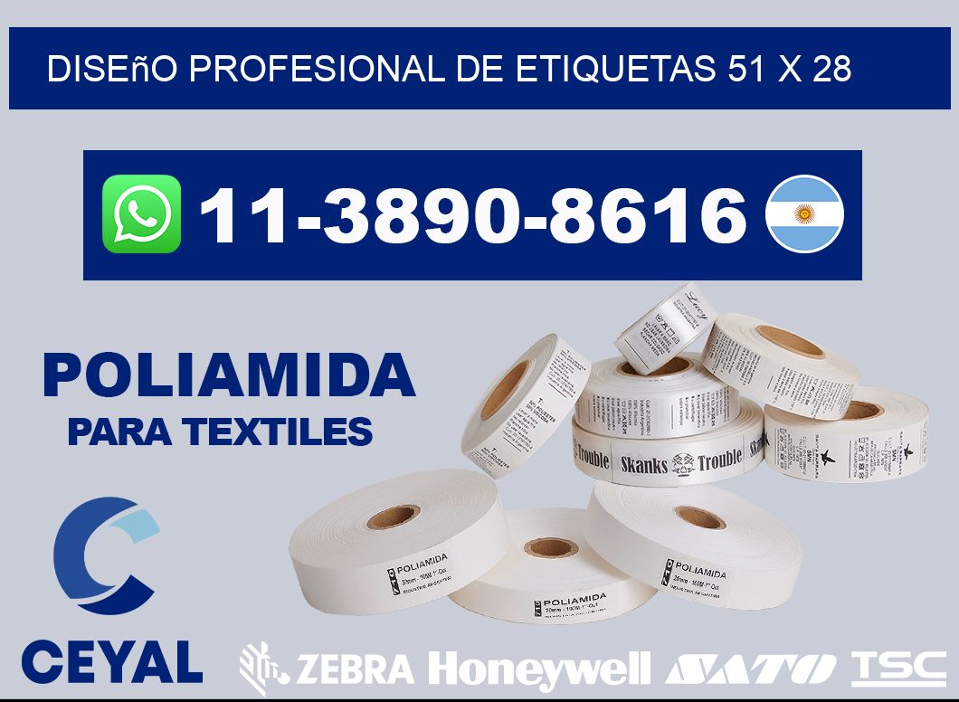 diseño profesional de etiquetas 51 x 28