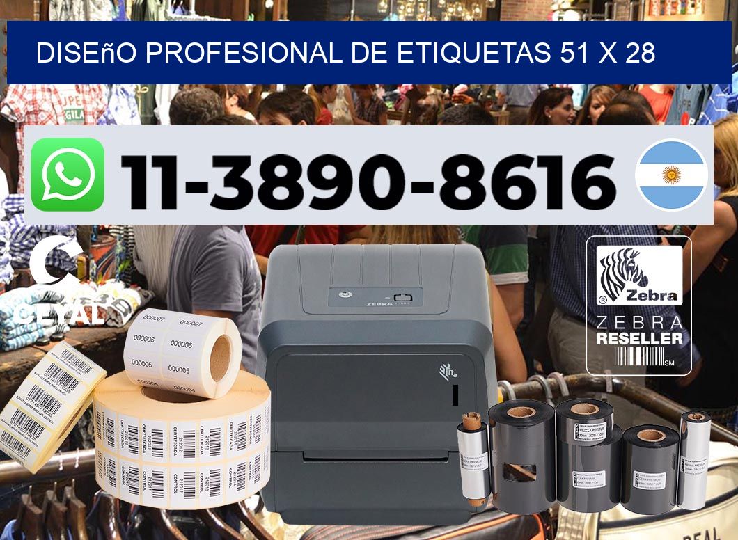 diseño profesional de etiquetas 51 x 28