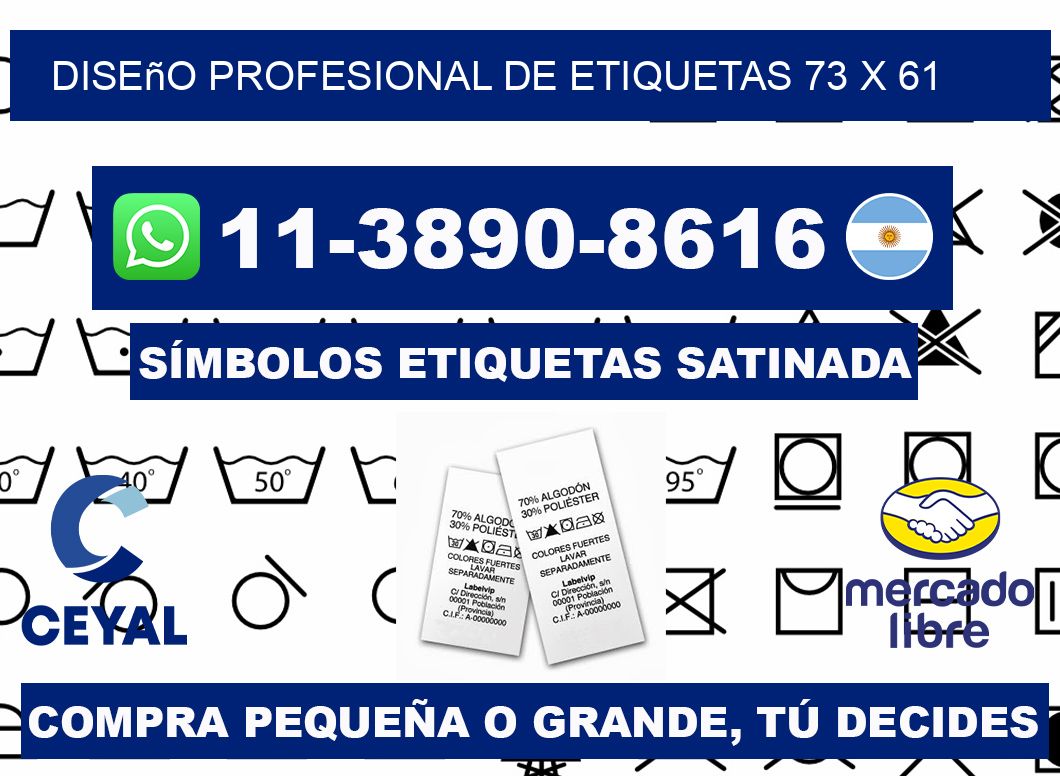 diseño profesional de etiquetas 73 x 61