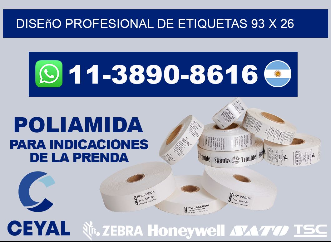 diseño profesional de etiquetas 93 x 26