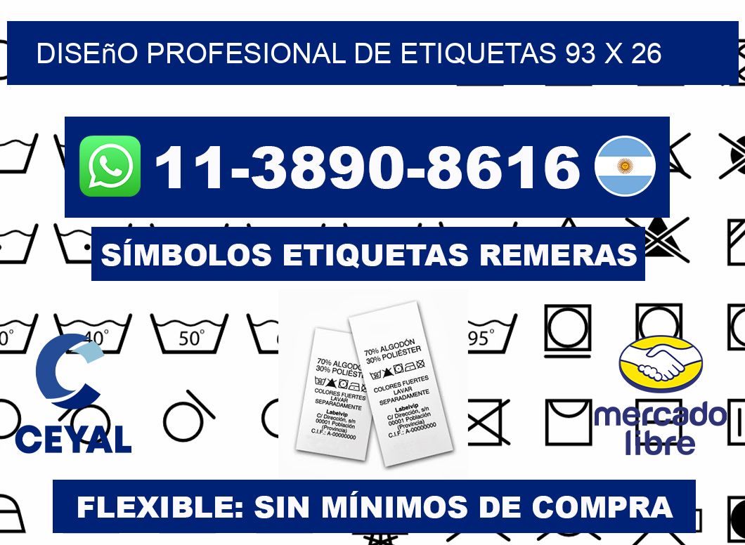 diseño profesional de etiquetas 93 x 26