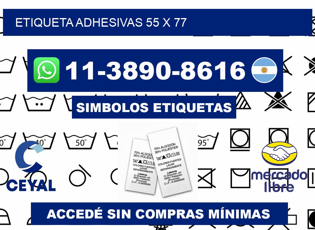etiqueta adhesivas 55 x 77