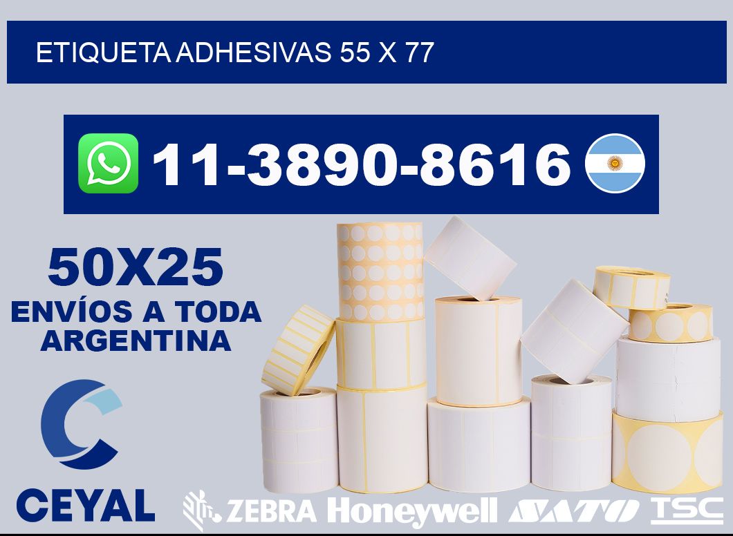 etiqueta adhesivas 55 x 77