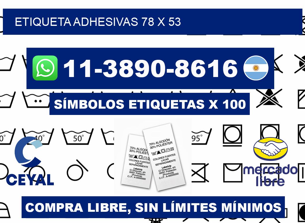 etiqueta adhesivas 78 x 53