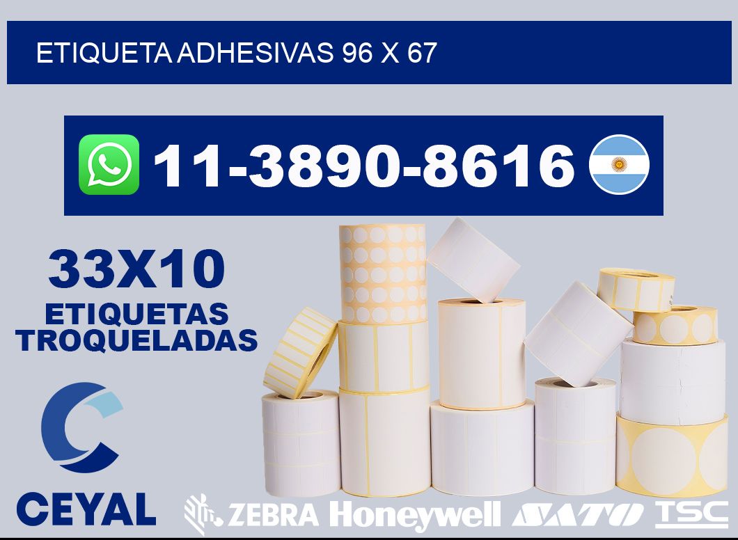etiqueta adhesivas 96 x 67