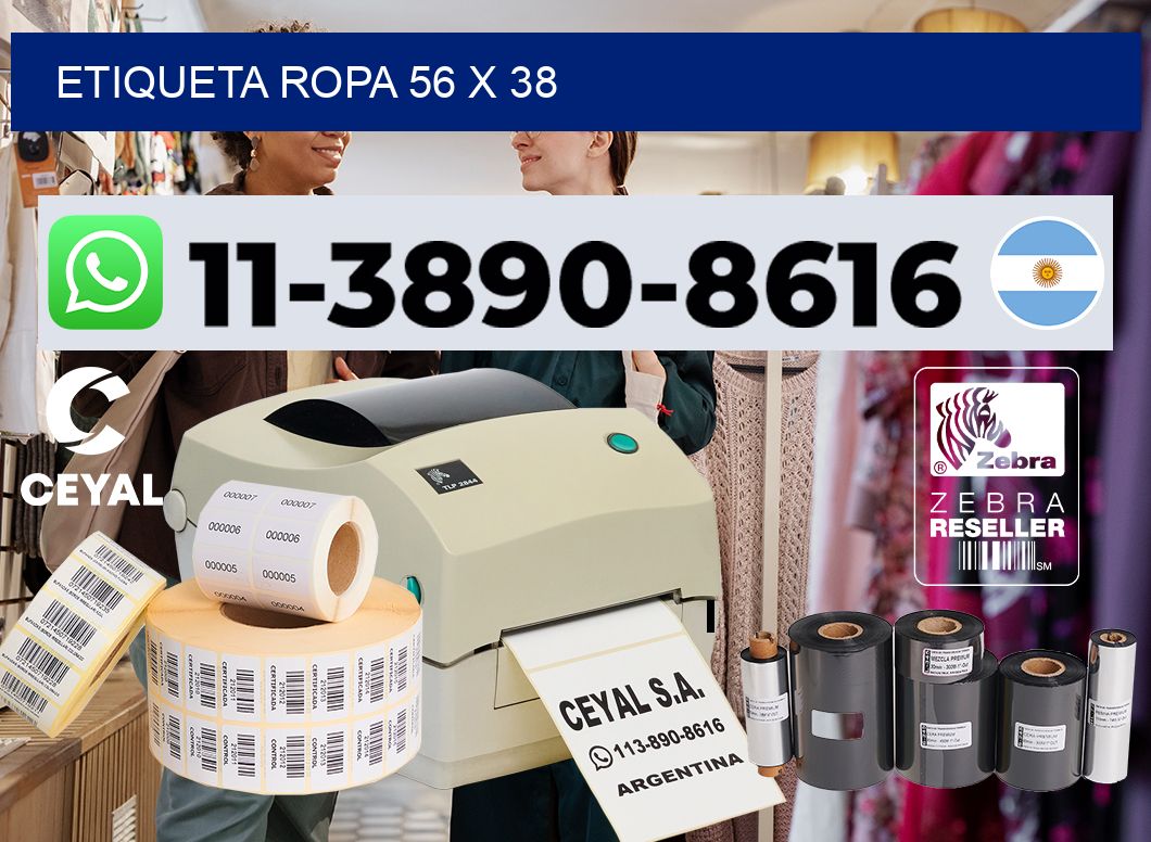 etiqueta ropa 56 x 38
