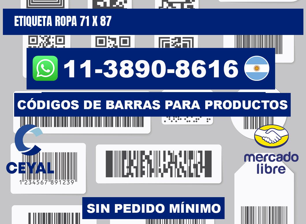 etiqueta ropa 71 x 87