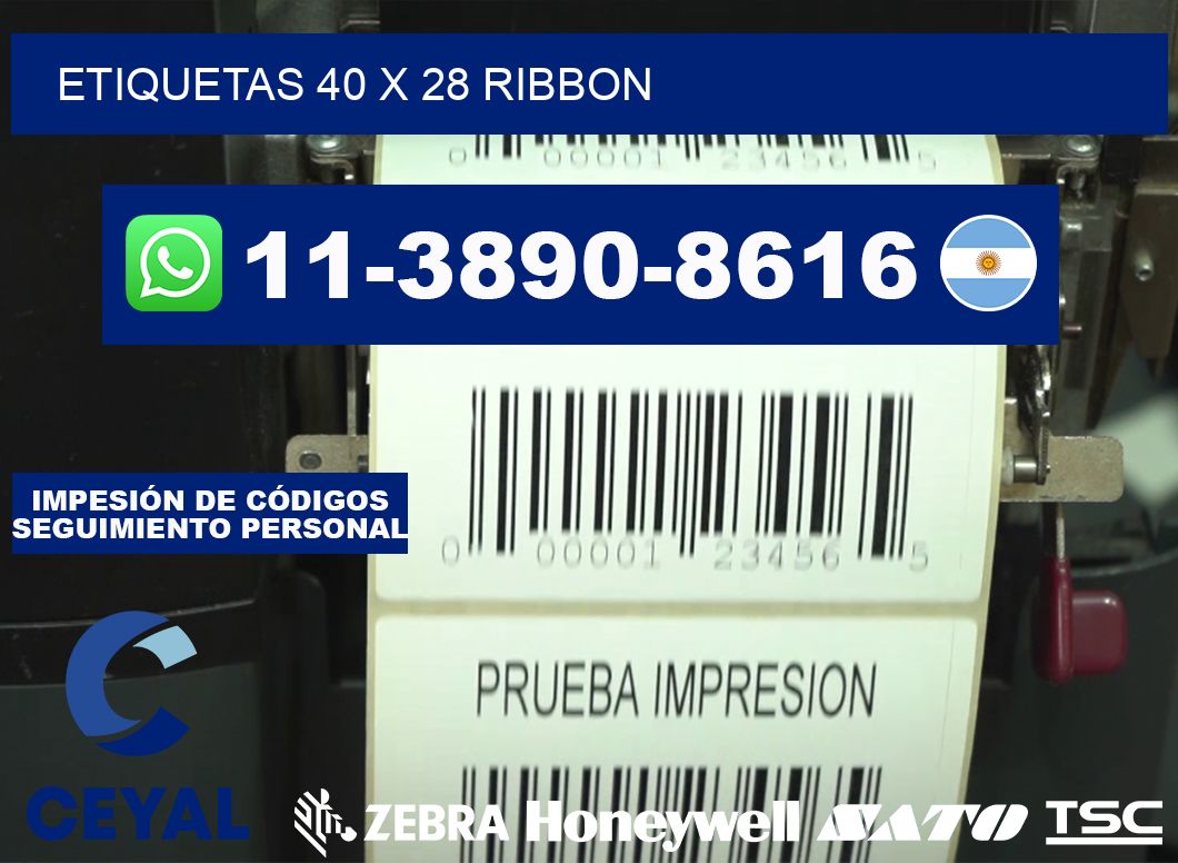etiquetas 40 x 28 ribbon