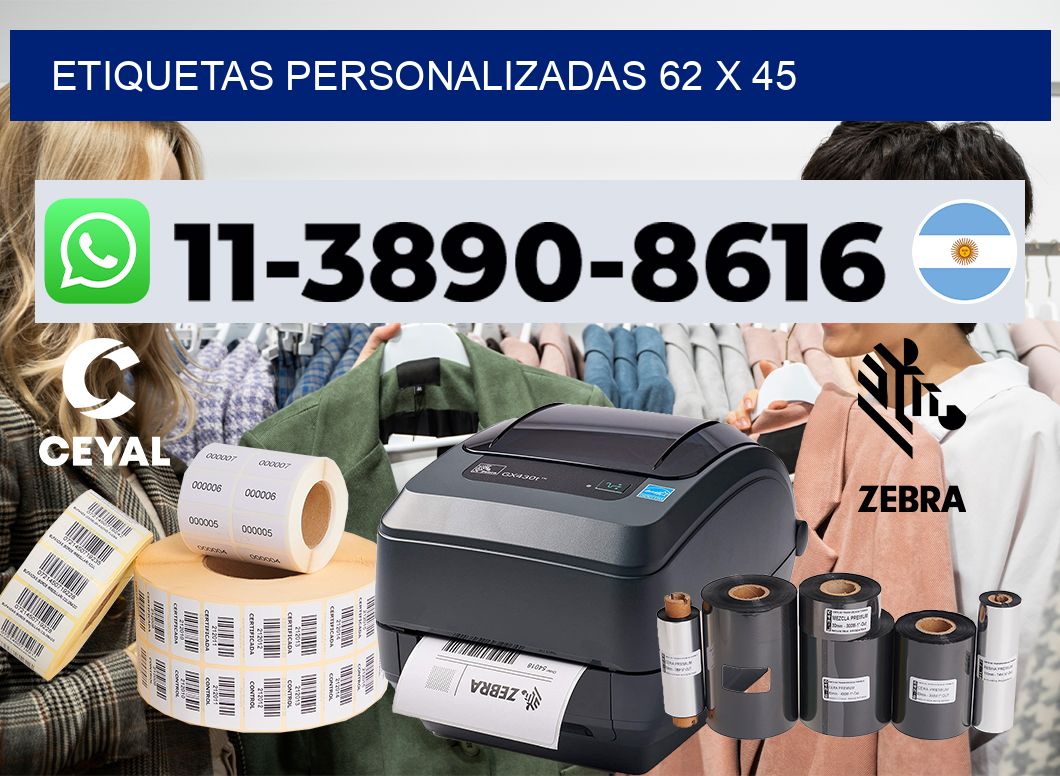 etiquetas personalizadas 62 x 45