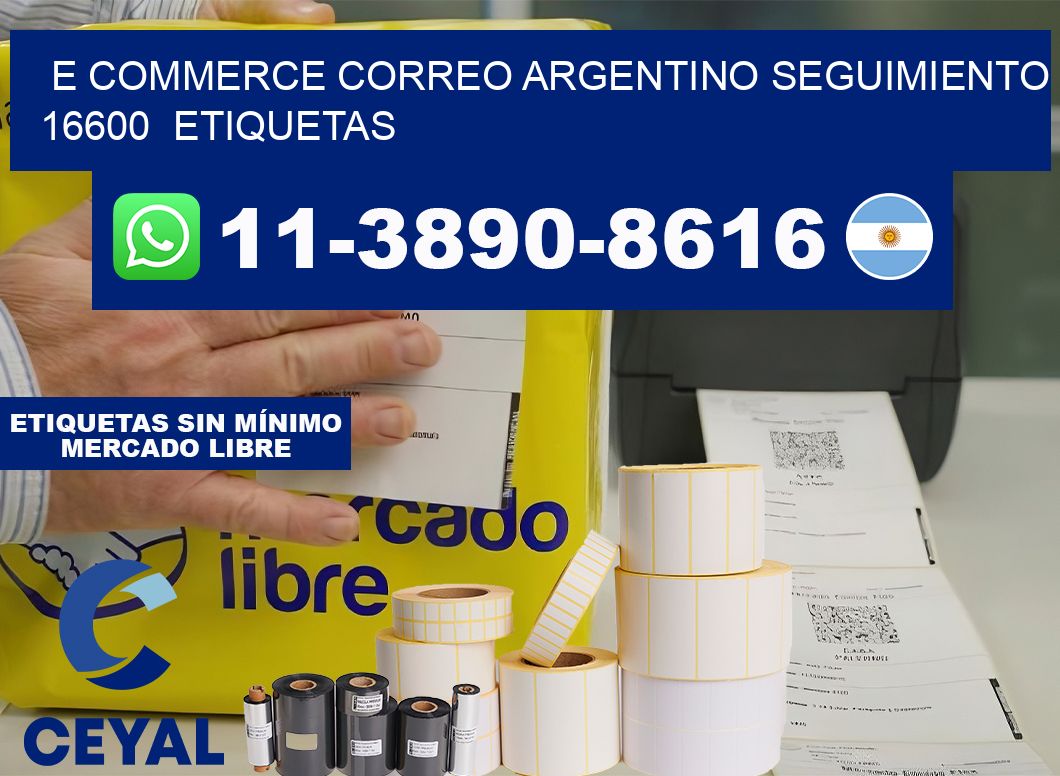 E commerce correo argentino Seguimiento 16600  etiquetas