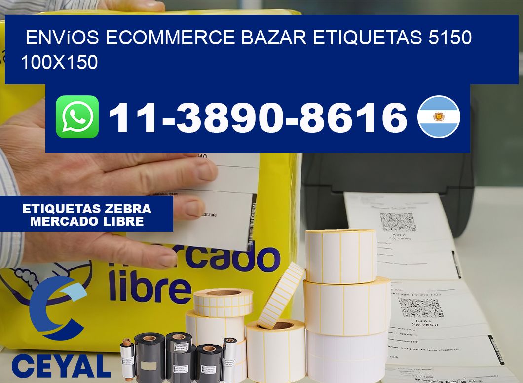 Envíos Ecommerce bazar etiquetas 5150 100×150