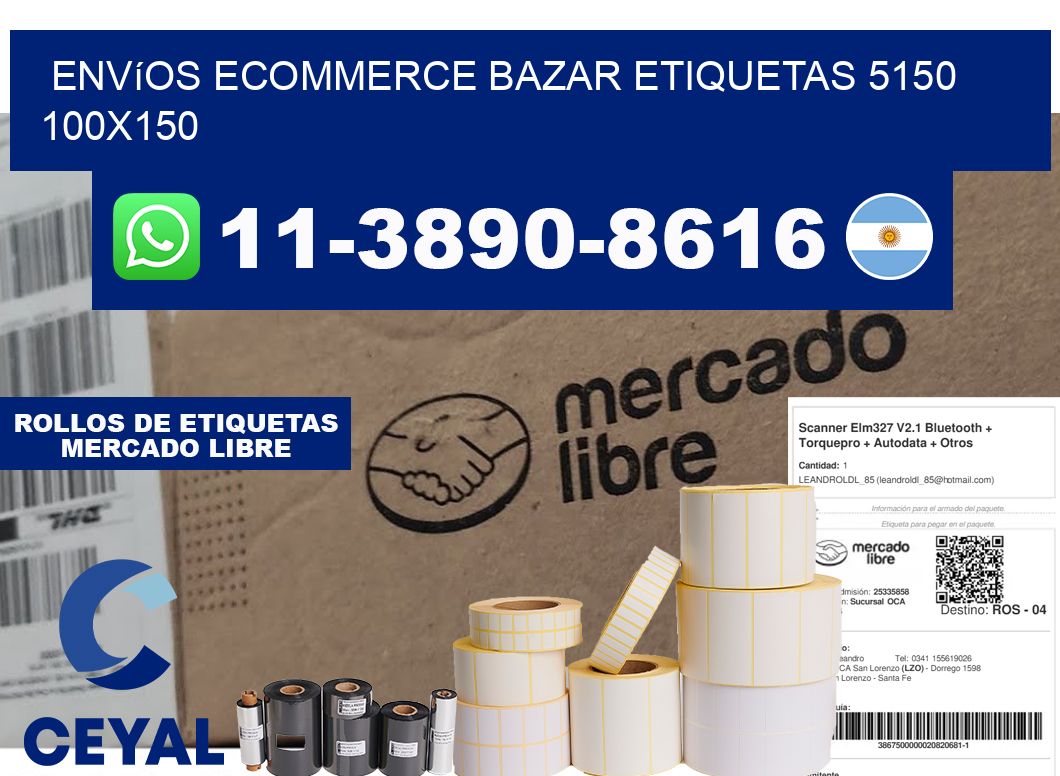 Envíos Ecommerce bazar etiquetas 5150 100x150