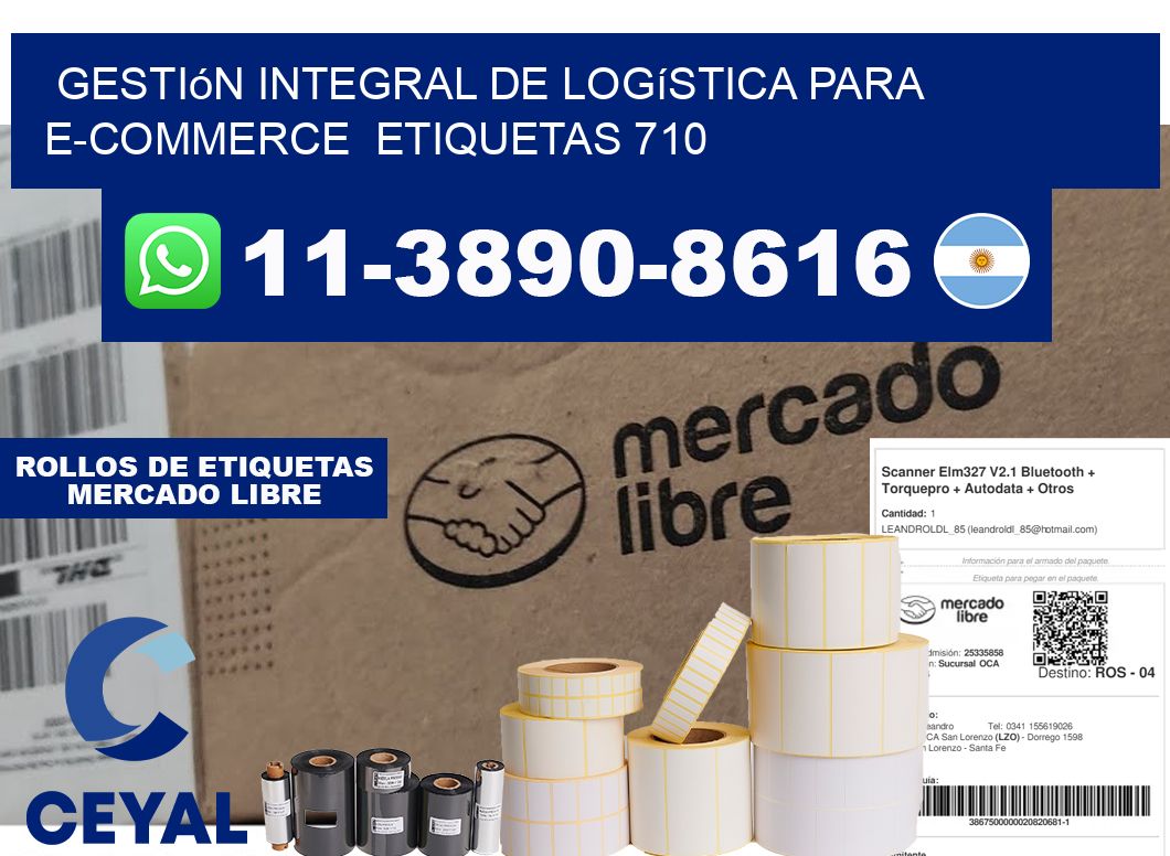 Gestión integral de logística para e-commerce etiquetas 710