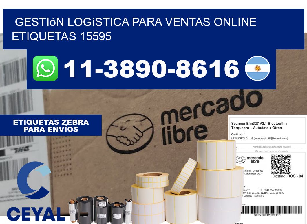 Gestión logística para ventas online etiquetas 15595