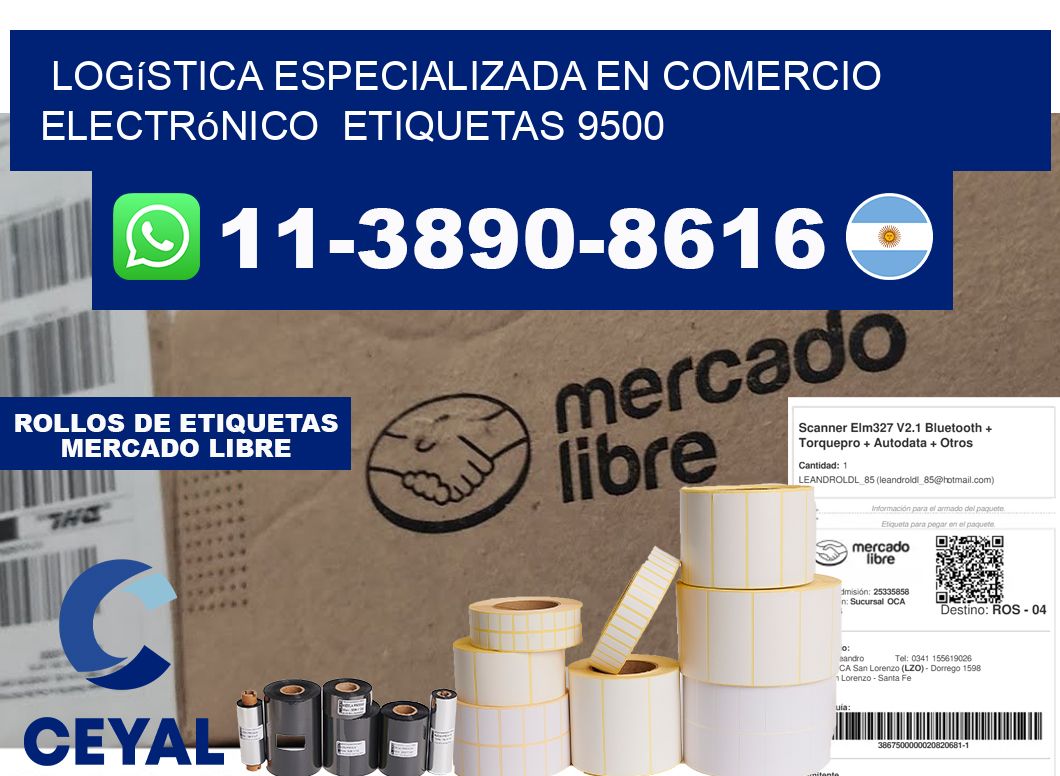Logística especializada en comercio electrónico etiquetas 9500