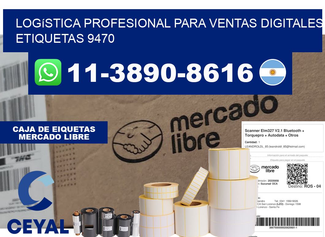 Logística profesional para ventas digitales etiquetas 9470
