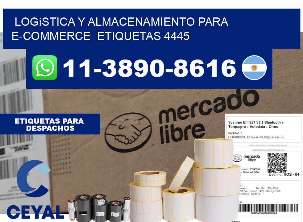 Logística y almacenamiento para e-commerce etiquetas 4445