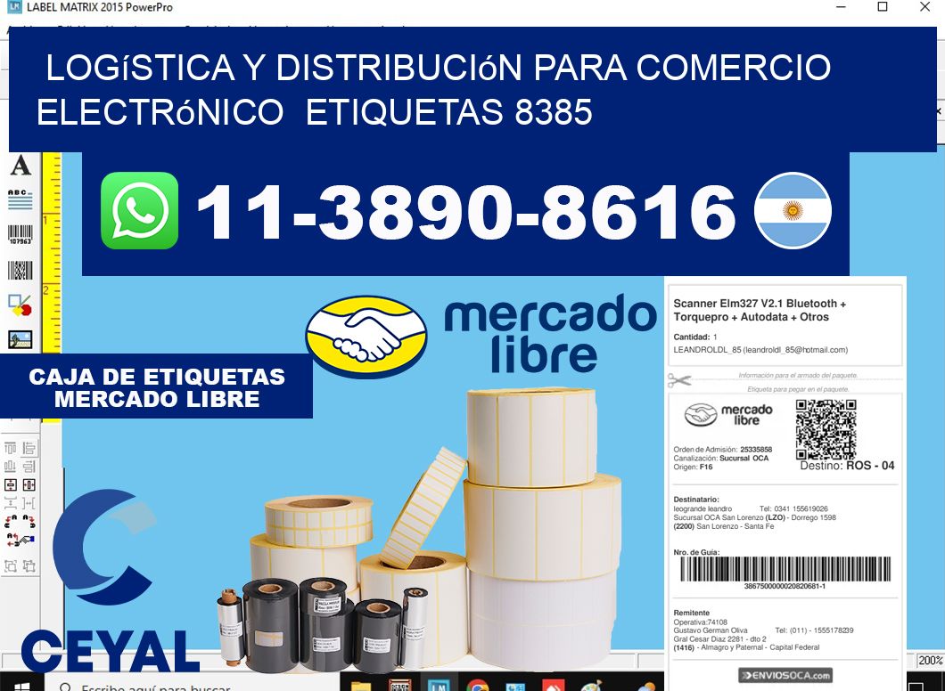 Logística y distribución para comercio electrónico  etiquetas 8385