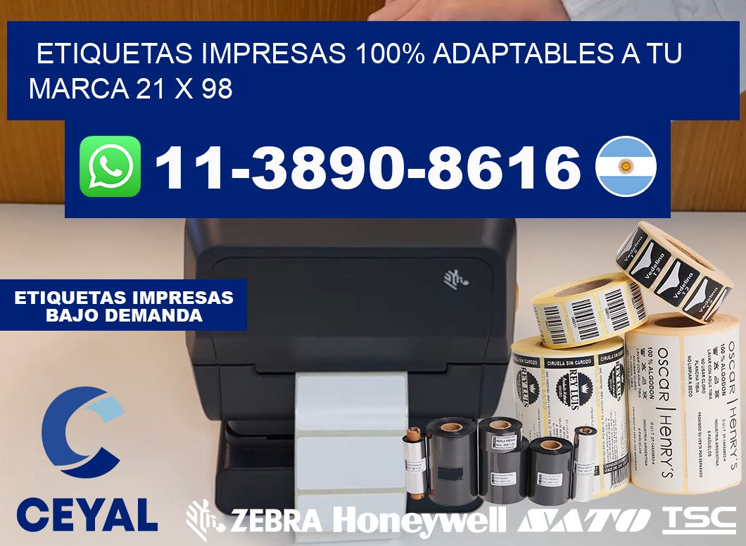 etiquetas impresas 100% adaptables a tu marca 21 x 98