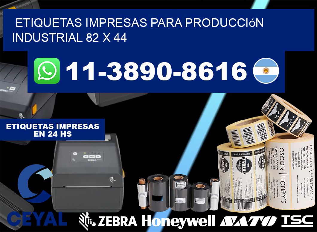 etiquetas impresas para producción industrial 82 x 44