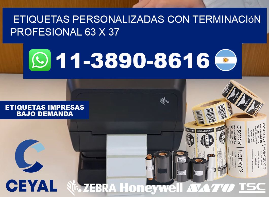 etiquetas personalizadas con terminación profesional 63 x 37