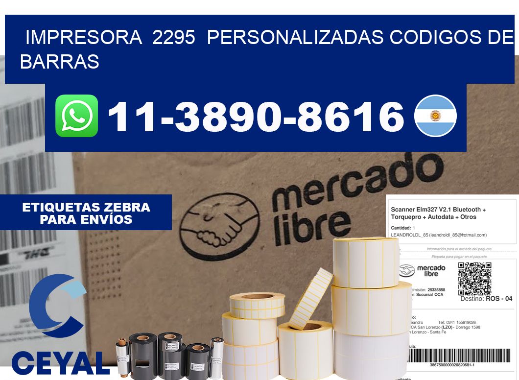 impresora 2295 personalizadas codigos de barras