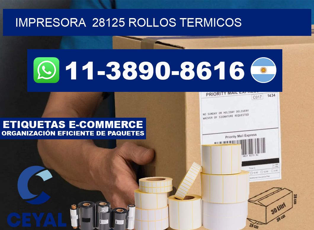 impresora 28125 rollos termicos