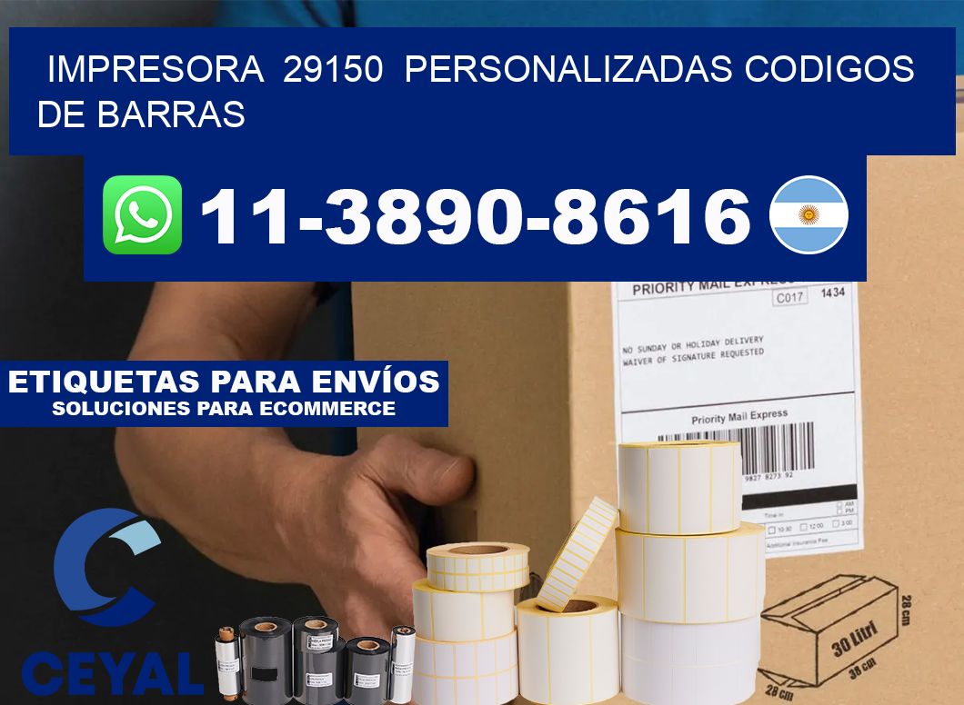 impresora 29150 personalizadas codigos de barras