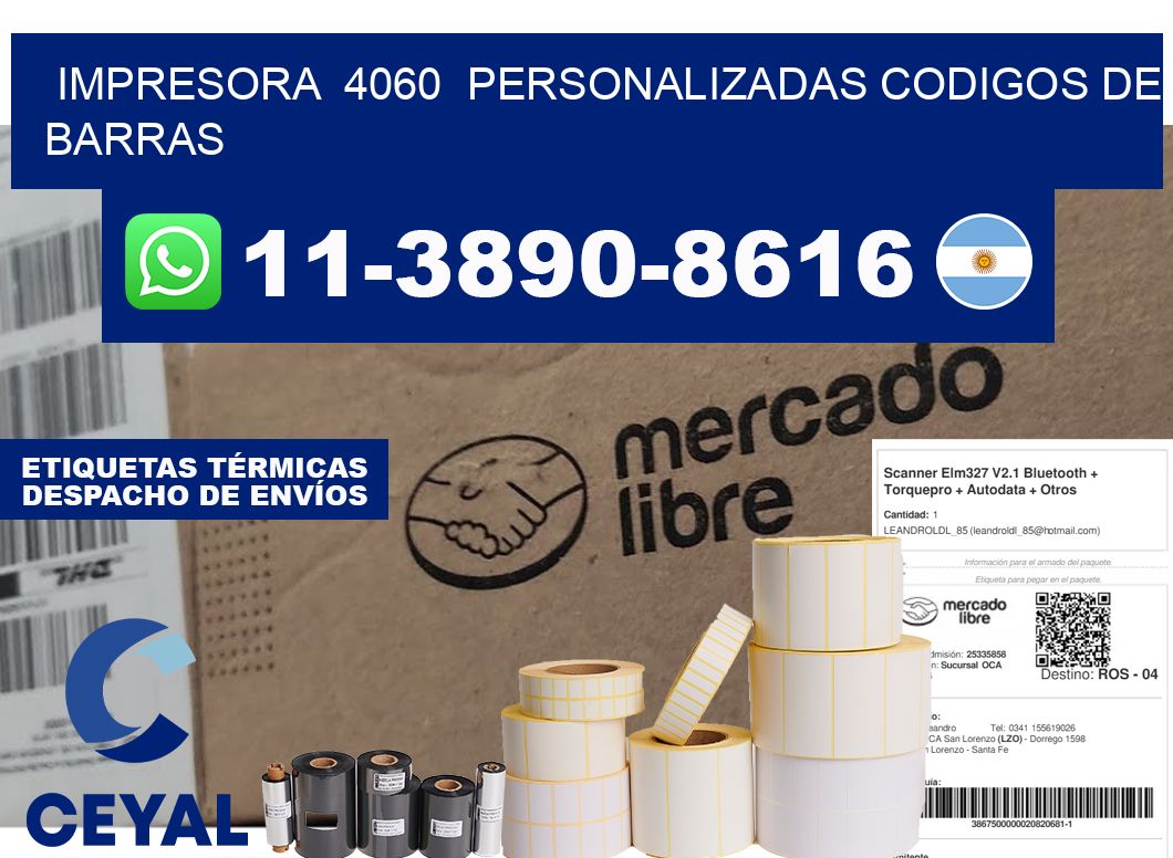 impresora 4060 personalizadas codigos de barras