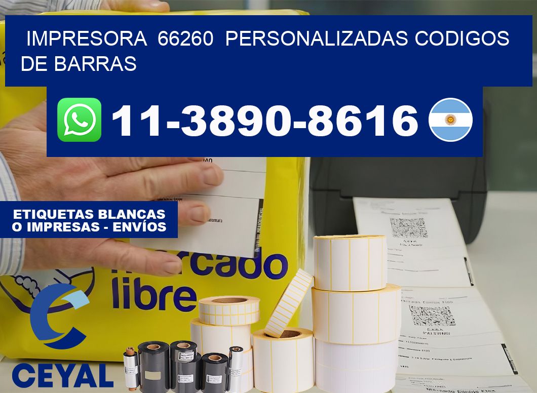 impresora  66260  personalizadas codigos de barras