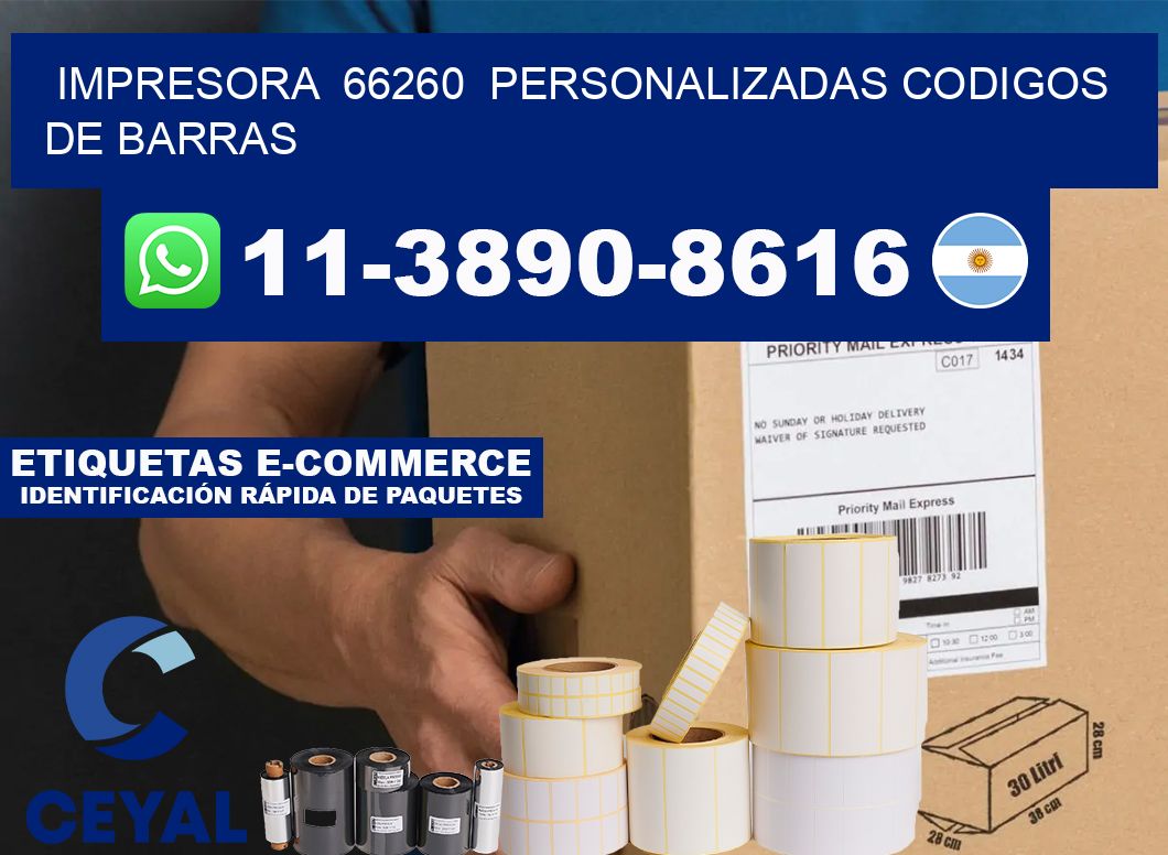 impresora  66260  personalizadas codigos de barras